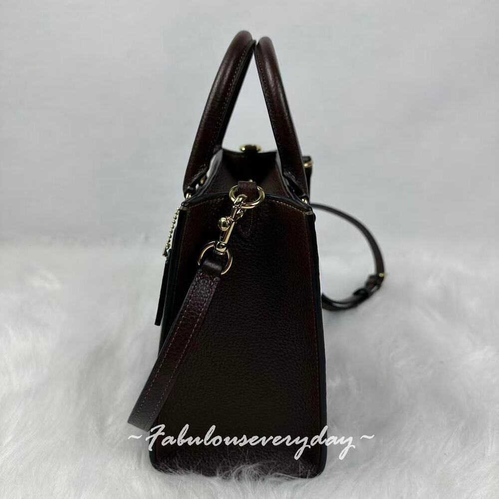 Coach Maggie Small Tote Bag Crossbody In Leather/Gold/Maple CY668 NWT - Picture 3 of 8